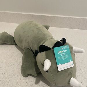 Pillowfort Triceratops Plush in Green and Black